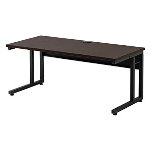 サンワダイレクト ローデスク ゲーミングデスク モニターアーム対応 ケーブル通し タップトレー付き ブラウン