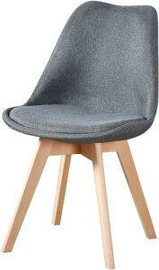 テーブルとチェアセット ダイニングテーブル ラバーウッド無垢材 2人用 食卓テーブル 80×80×75cm 天然木 テーブル ベージュ チューリップチェア クッション付き 天然木脚(3点セット)