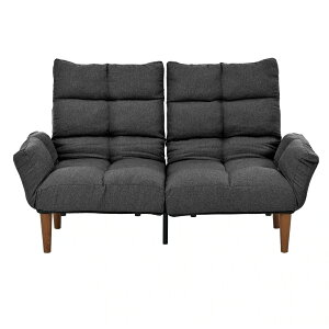 ソファー 2人掛け 2.5人掛け ソファ 幅142-176cm 背面 肘掛 リクライニング コンパクトソファ ローソファー ロータイプ ソファベッド 北欧 おしゃれ 新生活 肘付き シンプル 組立簡単