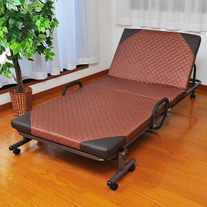 折り畳みベッド リクライニング 折りたたみベッド シングル コンパクト 手すりつき シンプル ひとり暮らし ワンルーム 男性 女性 簡易