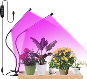 サファイア植物育成ライトLED植物育成灯栽培ライ室内栽培ランプ観葉植物自動ON/OFF室内水耕栽培ランプタイマー付き360°調節可能usb給電電球植物育成用ランプ省エネ長寿命ガーデニング