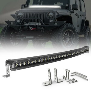 バーライト 車 7インチ 作業灯 30W 6500K ledバーライト 車用 薄型LEDライトバー 車 オート/自動車/トラック/工事現場12V/24V汎用12V/24V LED作業灯 船舶作業灯 IP68防水LED作業灯 夜間作業 集魚灯