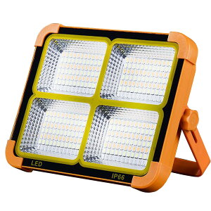 投光器 充電式 作業灯 150w ソーラー充電 16000mAH大容量 IP66防水 ライト 太陽光発電 アウトドア キャンプ 夜釣り 登山 T 緊急 停電対応 地震対策 夜間工事 車の修理 非常用 4色切替 電球色 昼白色