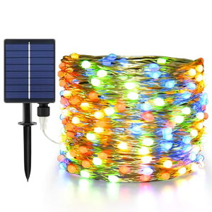 LED イルミネーションライト ソーラー ストリングライト クリスマスツリーライト 超明るい IP65防水 屋外 室内 20M 200球 8点灯モード 夜間自動点灯 電飾LED フェアリーライト ガーデンライト お