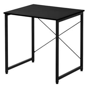 イーサプライ パソコンデスク 幅120×奥行60cm シンプル 木製 スリムフレーム モニターアーム対応 テレワーク デスク 勉強机 木目調 ダークブラウン