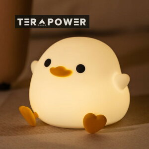 アヒル横たわるフラットナイトライトシリコンパットランプ子供用かわいい睡眠寝室充電ギフトベッドサイドランプ