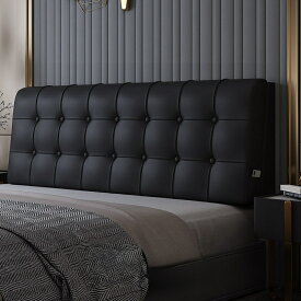 ヘッドボード キルティング クイーンサイズ ベット 後付け クッション 収納ポケット PUレザー カバー 壁クッション ラグジュアリー 7色