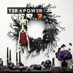 インテリア 壁掛け 骸骨 リース おしゃれ ユニーク ハロウィン ハロウィーン 装飾 ウォール アート 骸骨 スカル かぼちゃ 玄関 リビング