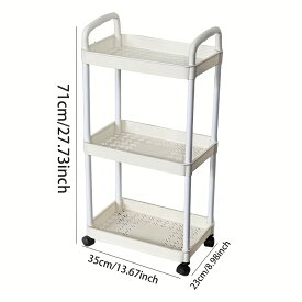 1pc 家庭用収納小型カート、ユーティリティシェルフデスクオーガナイザー、美的な部屋の装飾、家の装飾、キッチンアクセサリー、バスルームの装飾、寝室の装飾