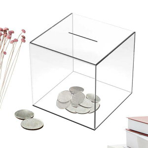 アクリル貯金箱 貯金箱 多目的 15cm クリエイティブ クリア 貯金箱 ティーン 大人 リビングルーム用