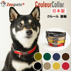 犬の首輪 犬用首輪 ドッグカラー ベルトタイプ ワンタッチ 犬首輪 犬用 Zenpets 国産 クルール 無地 シングルリング 軽い 柔らかい 痛くない 抜けない くすみカラー シンプル しつけ かわいい おしゃれ 小型犬