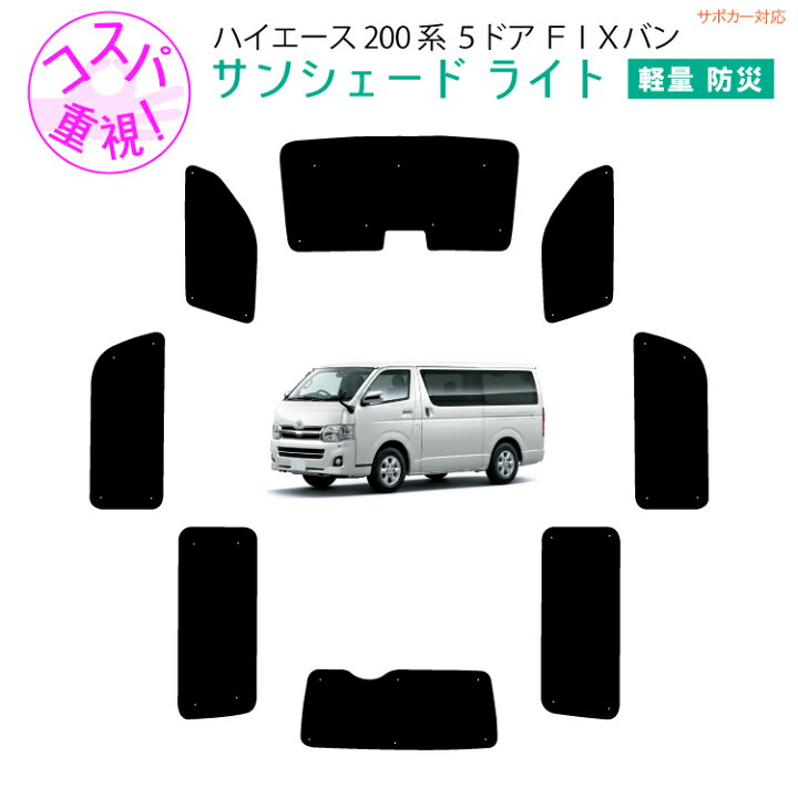 楽天市場】車用サンシェードライト1台分 フロントサイドリアセット 