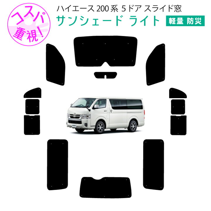 楽天市場】車用サンシェードライト1台分 フロントサイドリアセット 