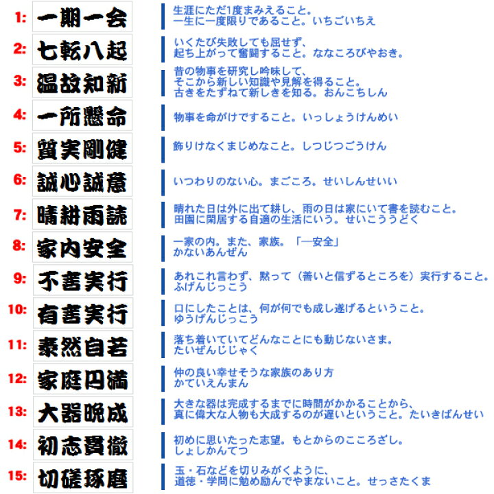 楽天市場 四文字熟語ステッカー四字熟語 車 車用 車用品 カー用品 すきな 好きな四文字熟語 ステッカー デカール 座右の銘 バイク ヘルメット スーツケース カッティングシート 文字 縦書 横書き ブラック ホワイト 4文字熟語 カー用品と雑貨のゼンポー