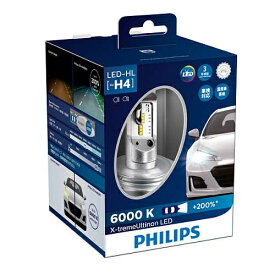 PHILIPS フィリップス X-treme Ultinon LED H4 ヘッドランプ 6000K 12953BWX2JP