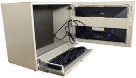 送料無料 防塵ラック PCケース ホコリ 排熱 盗難防止 工場使用可 セイテック　Tidy Box 23G(旧名：Tidy Box 22G)グレー
