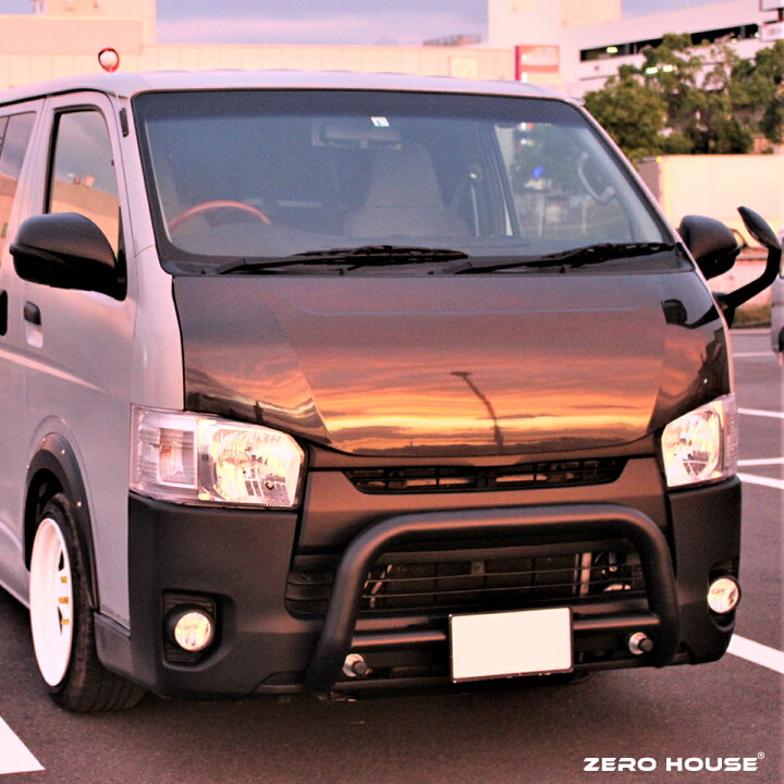 楽天市場】ハイエース 200系 ボンネット カーボン製 全型対応 バット 