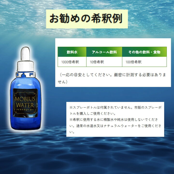 楽天市場】【 正規代理店 】 OJIKA Industry メビウスウォーター メビウスウォーター 75ml オジカ3本セット正規品