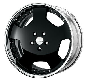 WORK �����x�b�N LDZ 19�C���`×8.5J FR���� 5-114.3 5-120 �z�C�[�� ���[�N LANVEC BLK/MSP 19x8.5J