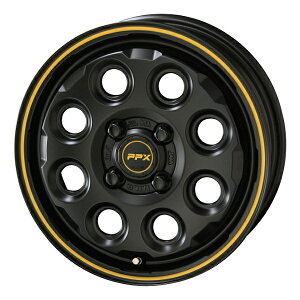 AME PPX MIL:8 16�C���`×6J +40 4�� 100 �z�C�[�� SGBLKxYEL 16x6J