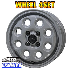 [���Z�Z�[���Ώ�] �A���~�z�C�[�� 4�{ AME PPX MIL:8 14�C���`×4.5J 4-100 +45 �O���[