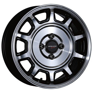 N\ zNg [VO 뎮 S 15C`×5J +45 4-100 STD zC[ Crimson Hokuto Racing ZERO S BLK-POL 15x5J