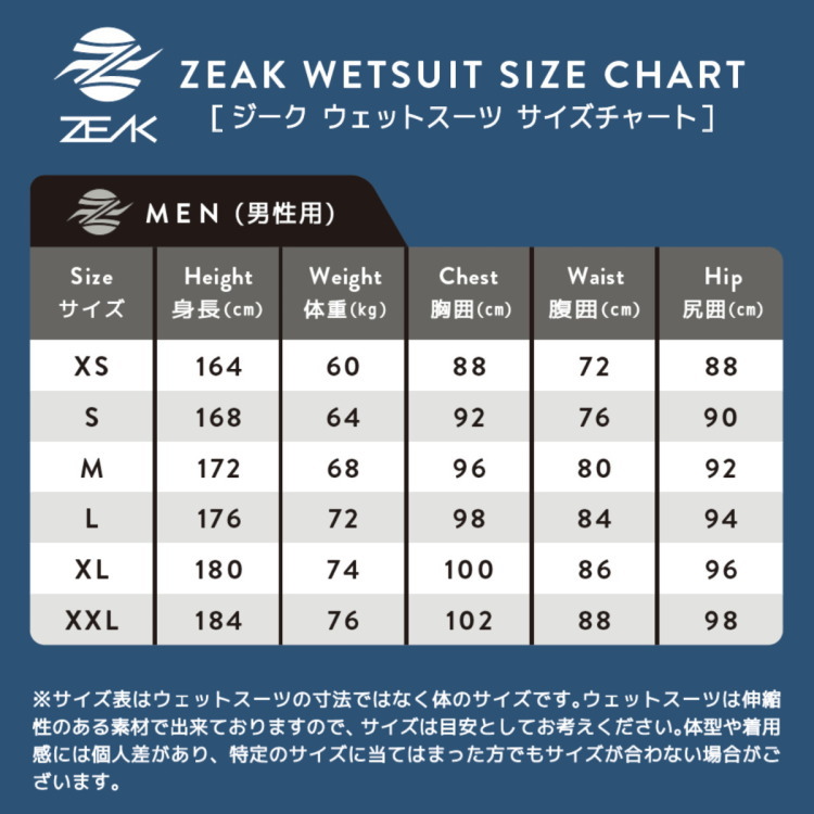 楽天市場】ZEAK(ジーク) ウェットスーツ メンズ フルスーツ (3×2mm