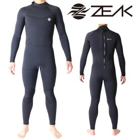 ZEAK(ジーク) セミドライ ウェットスーツ メンズ 男性 6×4mm セミドライスーツ バックジップ セミドライウエットスーツ