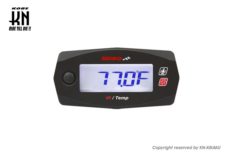 KOSO Mini4 表面温度計電圧計 タイヤ表面温度 男性に人気 シリンダーヘッドなど汎用+電圧計 KN企画 販売 非接触赤外線センサー式