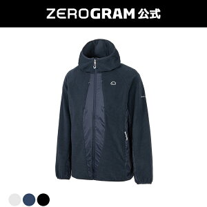 30%OFF�y�����zLundy Woven Mix Floaty Hoodie Jacket �t���[�X×�i�C���� �t���W�b�v �t�[�f�B�[�W���P�b�g �[���O���� ZEROGRAM �L�k �ۉ� GRID�N�� �ʋC�~�h�����C���[ �o�R �����O�n�C�N �L�����v �^�E��