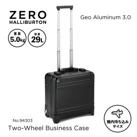 【安心の公式ストア】 スーツケース メンズ 機内持ち込み 2輪 ゼロハリバートン アルミ ビジトロ ZERO HALLIBURTON Geo Aluminum 3.0 TR Two-Wheel Business Case 29L (17inch) ブラック 94303