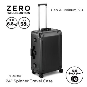 yŠXgAzX[cP[X Y A~ [no[g ZERO HALLIBURTON Geo Aluminum 3.0 TR Spinner Travel Case 58L (24inch) ubN 94307