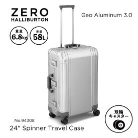 【安心の公式ストア】スーツケース メンズ アルミ ゼロハリバートン ZERO HALLIBURTON Geo Aluminum 3.0 TR Spinner Travel Case 58L (24inch) シルバー 94308