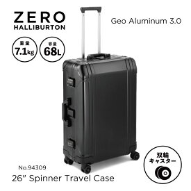 【安心の公式ストア】 スーツケース メンズ アルミ ゼロハリバートン ZERO HALLIBURTON Geo Aluminum 3.0 TR Spinner Travel Case 68L (26inch) ブラック 94309