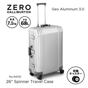 yŠXgAz X[cP[X Y A~ [no[g ZERO HALLIBURTON Geo Aluminum 3.0 TR Spinner Travel Case 68L (26inch) Vo[ 94310