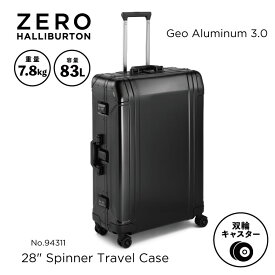 【安心の公式ストア】スーツケース メンズ アルミ ゼロハリバートン ZERO HALLIBURTON Geo Aluminum 3.0 TR Spinner Travel Case 83L (28inch) ブラック 94311