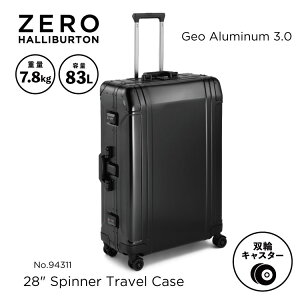 yŠXgAzX[cP[X Y A~ [no[g ZERO HALLIBURTON Geo Aluminum 3.0 TR Spinner Travel Case 83L (28inch) ubN 94311