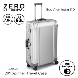 【安心の公式ストア】 スーツケース メンズ アルミ ゼロハリバートン ZERO HALLIBURTON Geo Aluminum 3.0 TR Spinner Travel Case 83L (28inch) シルバー 94312