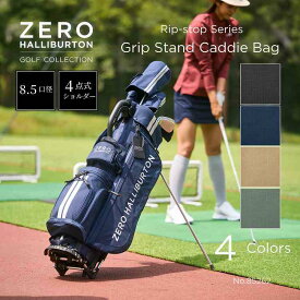 【お買い物マラソン開催中】レーザー刻印無料！ キャディバッグ ゴルフ ゼロハリバートン ZERO HALLIBURTON GOLF ゼロハリバートンゴルフ スタンドタイプ 8.5型口径 4分割 Rip-stop Series | Grip-Stand Caddie Bag 8.5" ZHG-CB26 RGF 85262