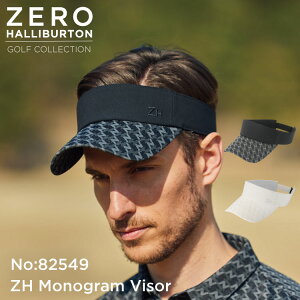 �y���S�̌����X�g�A�z�o�C�U�[ �[���n���o�[�g���S���t ZERO HALLIBURTON GOLF | ZHG-CAP 24 Men's | ZH Monogram Visor ���m�O������ �u���b�N �A�C�{���[ 82549