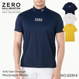 【安心の公式ストア 】ゼロハリバートン ZERO HALLIBURTON | ZHG-A4S4 | Anti-See-Through Mockneck Shirts メンズ ゴルフウェア モックネックシャツ 82814