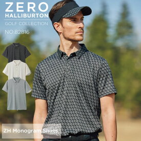 【安心の公式ストア 】ゼロハリバートン ZERO HALLIBURTON | ZHG-A4S6 | ZH Monogram Shirts メンズ ゴルフウェア ポロシャツ 82816