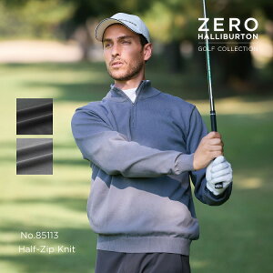 yŠXgAz[no[gSt ZERO HALLIBURTON GOLF | ZHG-M5A4a | Half-Zip Knit H~ YEFA StEFA n[tWbvjbg 85113