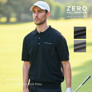 yŠXgAz[no[gSt ZERO HALLIBURTON GOLF | ZHG-M5A4c | Short-Sleeved Knit Polo YEFA StEFA jbg|Vc 85115