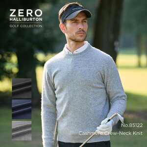 yŠXgAz[no[gSt ZERO HALLIBURTON GOLF | ZHG-M5A7 | Cashmere Crew-Neck Knit H~ YEFA StEFA JV~jbg 85122
