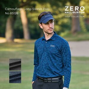 y}\JÒz[no[gSt ZERO HALLIBURTON GOLF | ZHG-M5A9a | Camouflage Long-Sleeve Polo H~ YEFA StEFA JtVc 85126