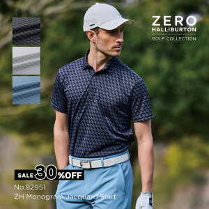 yŠXgAzZ[30%It [no[gSt ZERO HALLIBURTON GOLF | ZHG-M5S6 | ZH Monogram Jacquard Shirt StEFA mOWK[hVc Y 82951