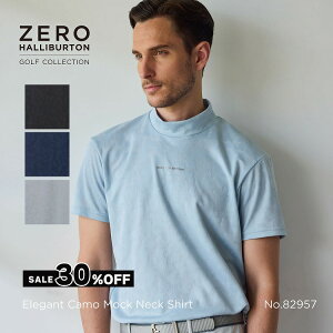 yŠXgAzZ[30%It [no[gSt ZERO HALLIBURTON GOLF | ZHG-M5S8b | Elegant Camo Mock Neck Shirt StEFA bNlbNVc Y 82957