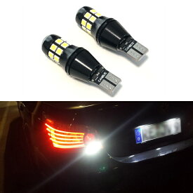 BMW E91 VA/VB 2008/11～2011/12 キャンセラー内蔵 LED バックランプ プロジェクターレンズ 2000ルーメン ハイブライト 3030チップ 360°照射 6000k シャインホワイト T15/T16 2本セット 【ネコポス配送】