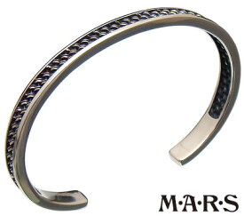 M・A・R・S(M.A.R.S/mars/マーズ)【M5312B】コンポジット サイン バングル ブレスレット【シルバー】【ギフト包装-対応】